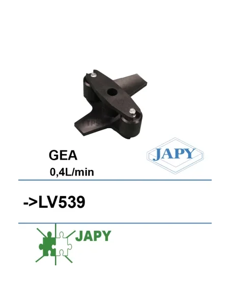 Porta rodaja + rodaja para bombas dosificadoras GEA 0.4L/min LV539 (Japy)