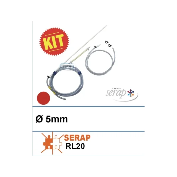 RL20 kit de aspiración de producto rojo D5mm + tubo de cristal (Serap)