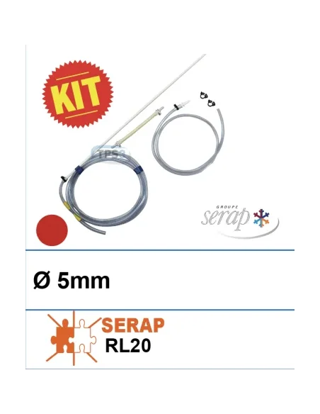 RL20 kit de aspiración de producto rojo D5mm + tubo de cristal (Serap)
