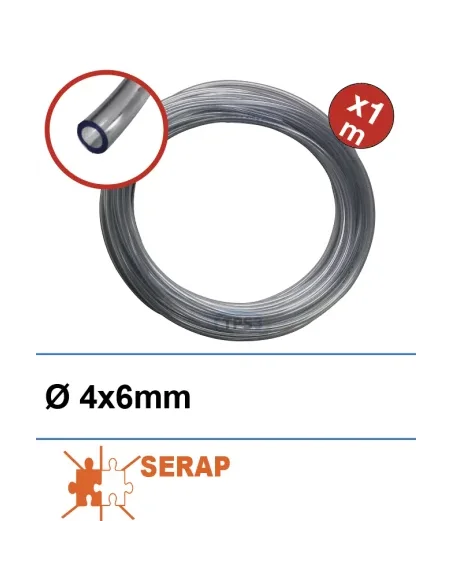 Tubo transparente 4x7 para detergente adaptable antiguo (Serap)