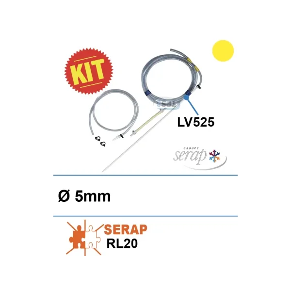 RL20 kit de aspiración de producto amarillo D5mm + tubo de cristal (Serap)