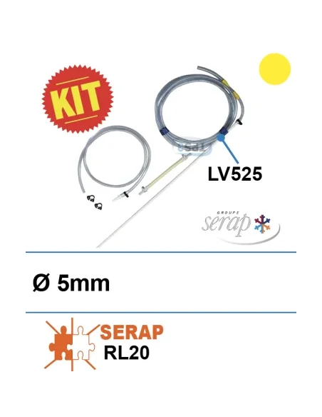 RL20 kit de aspiración de producto amarillo D5mm + tubo de cristal (Serap)