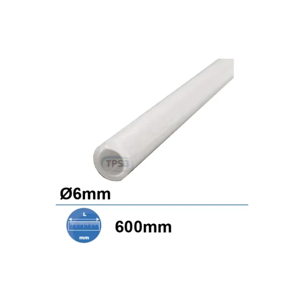 Tubo de aspiración de detergente blanco D6x3 L:600
