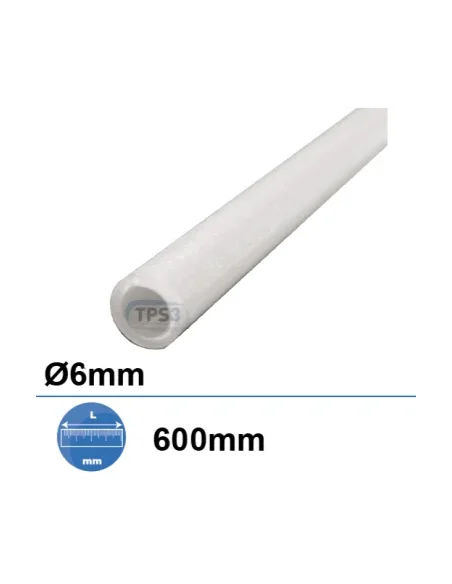 Tubo de aspiración de detergente blanco D6x3 L:600