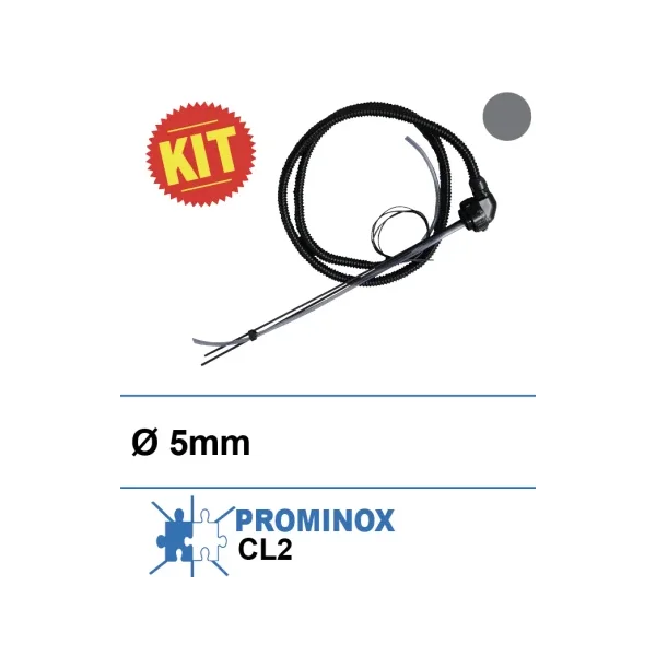 Cánula gris adaptable + electrodo para la toma de detergente CL2 (Prominox)