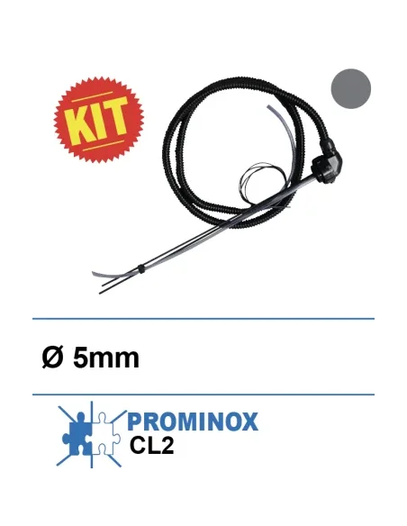 Cánula gris adaptable + electrodo para la toma de detergente CL2 (Prominox)