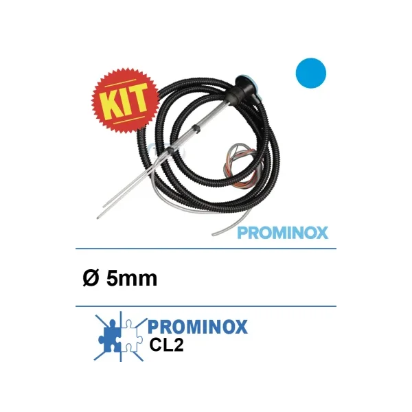 Cánula azul + electrodo para la toma de detergente CL2 (Prominox)