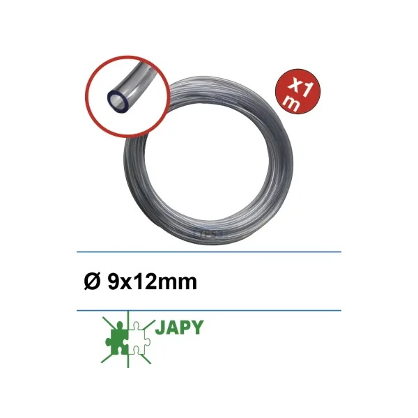 Tubo transparente 9x12 para detergente adaptable (Japy)