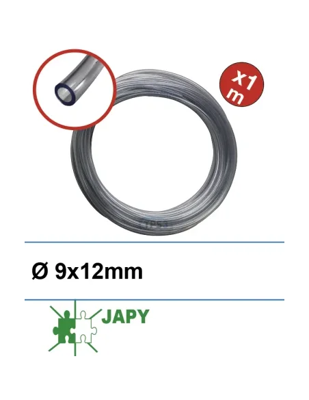 Tubo transparente 9x12 para detergente adaptable (Japy)
