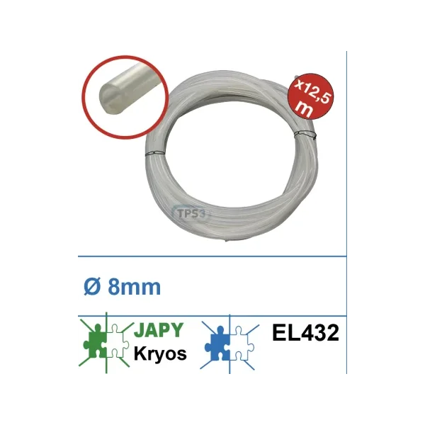 Tubo Ø8 en silicona para valvula de estrangulacion LV432 (Japy)