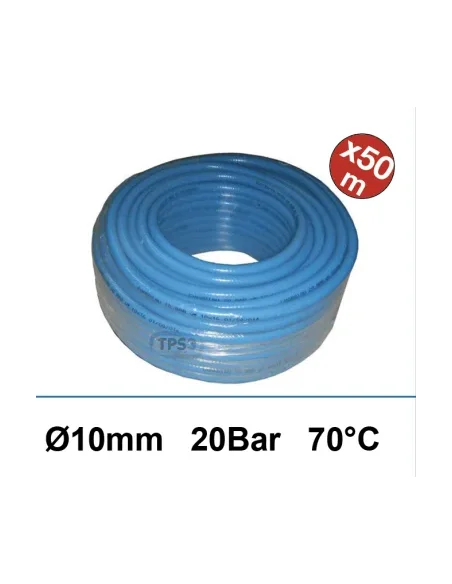 Tubo azul para aprovisionamiento de agua Ø10/16 20 bar - 70°C
