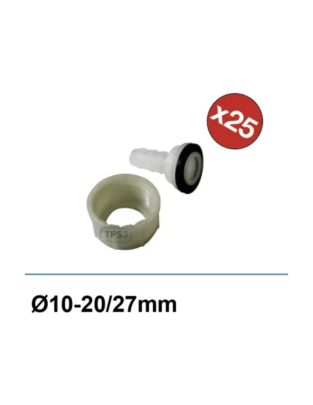 Empalme nipple recto hembra Ø20/27, paquete de 25