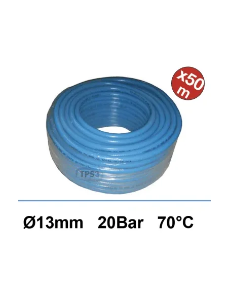 Tubo azul para aprovisionamiento de agua Ø10/16 20 bar - 70°C