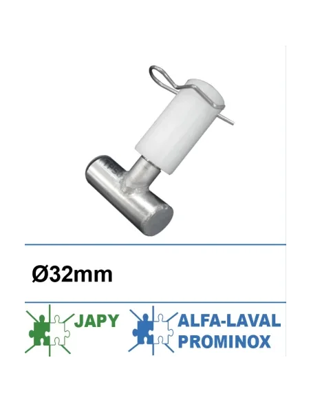 Difusor rotativo adaptable D32 de acero inoxidable (Alfa-Laval/Prominox, Japy)
