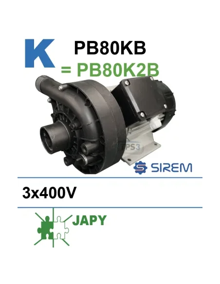 Bomba de lavado Sirem PB80KB 3x400V (Japy)