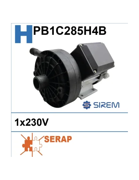 Bomba de lavado Sirem PB1C285H4B con protección térmica externa 1x230V para Rainbow 21000L (Serap)
