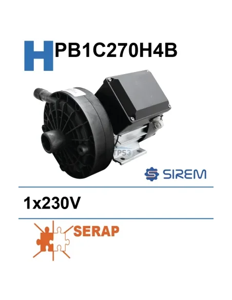 Bomba de lavado Sirem PB1C270H4BS 1x230V para tanques RL20 ≤18000L (Serap)