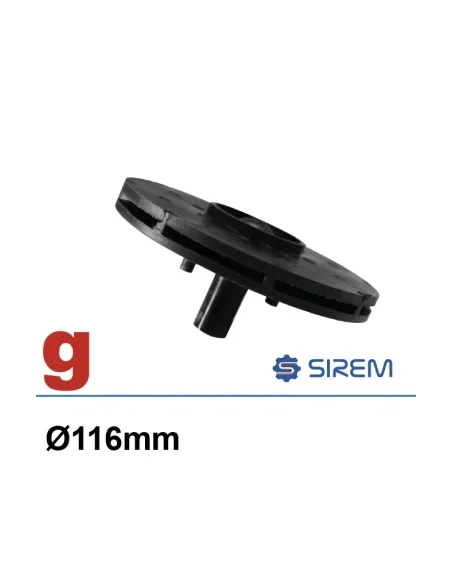Turbina 116mm para bomba de lavado tipo H
