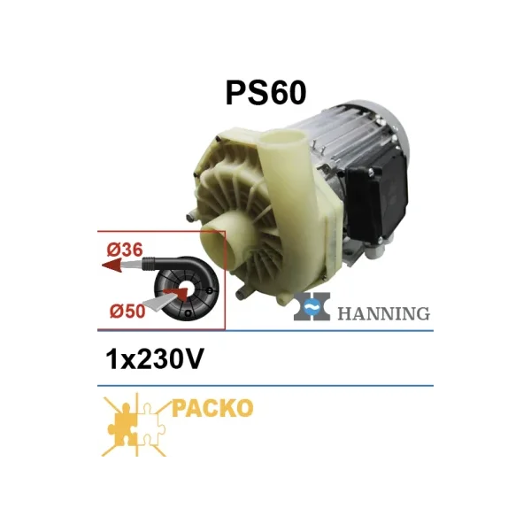 Bomba de lavado Hanning PS60 1x230V (Packo)