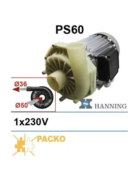 Bomba de lavado Hanning PS60 1x230V (Packo)