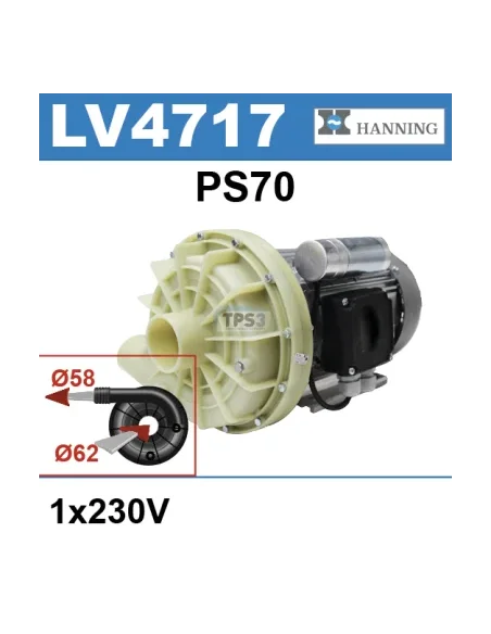 Bomba de lavado Hanning PS70 1x230V