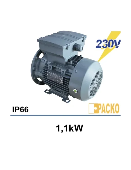 Motor eléctrico 1,1Kw 230V IP66 (Packo)