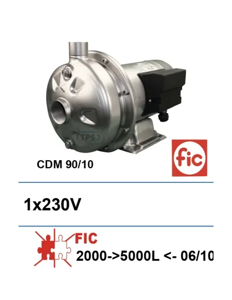 CDM 90/10 bomba de lavado 1x230V -07/10 2000-5000L (Fic)