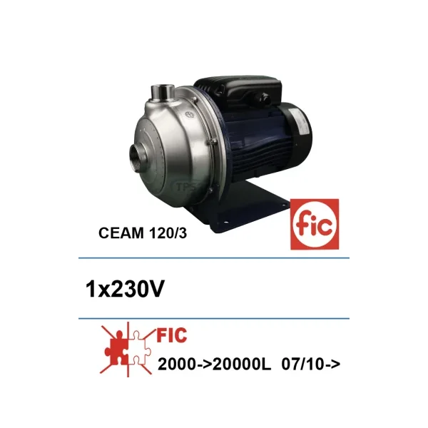 Bomba de lavado CEAM 120/3 1x230V -07/10 2000-5000L (Fic)