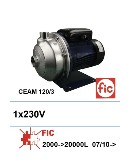 Bomba de lavado CEAM 120/3 1x230V -07/10 2000-5000L (Fic)