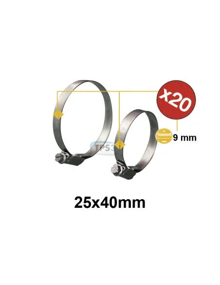 Abrazadera sin fin inoxidable Ø25x40 (x20)
