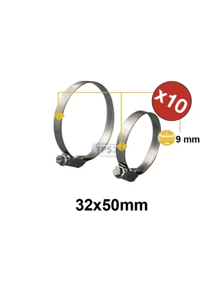 Abrazadera sin fin inoxidable Ø32x50 (x10)