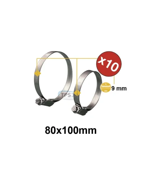 Abrazadera sin fin inoxidable Ø80x100 (x10)