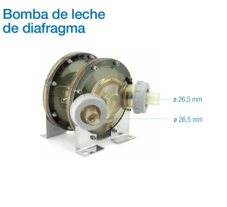 Bomba de leche de diafragma para salas de ordñeo