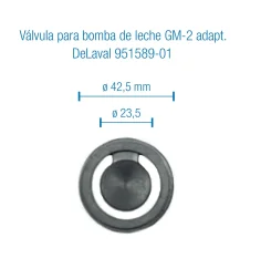 Valvula para bomba de leche GM-2 adaptable Delaval 951589-01