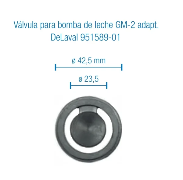 Valvula para bomba de leche GM-2 adaptable Delaval 951589-01