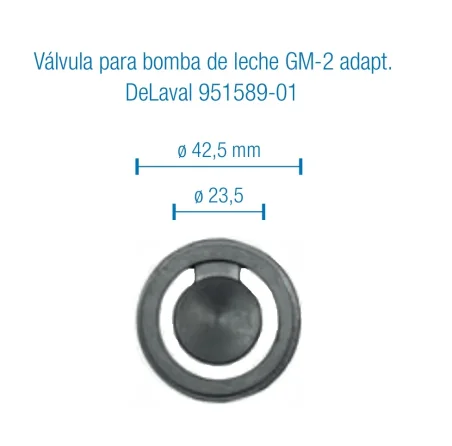 Valvula para bomba de leche GM-2 adaptable Delaval 951589-01