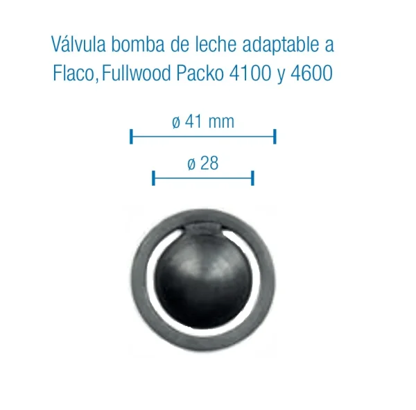 Valvula de bomba de leche original Flaco , adaptable fullwood packo 4100 y 4600