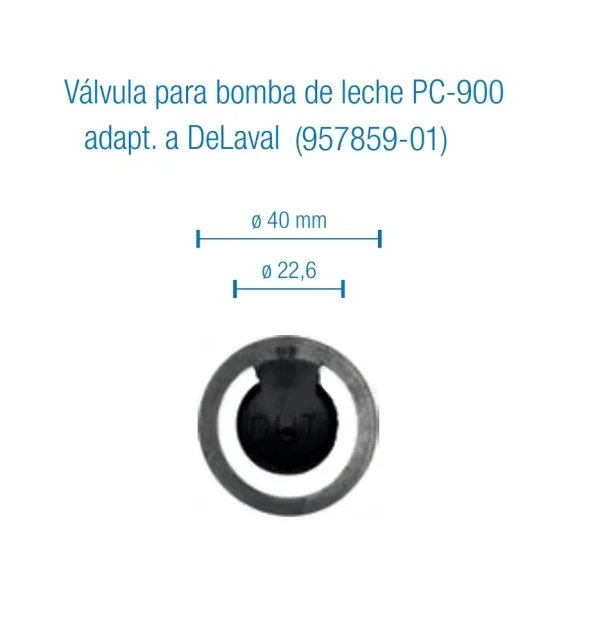 Válvula para bomba de leche PC - 900 Delaval ( 957859-01)