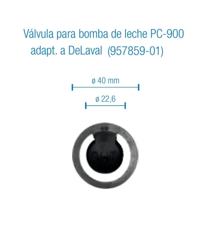 Válvula para bomba de leche PC - 900 Delaval ( 957859-01)