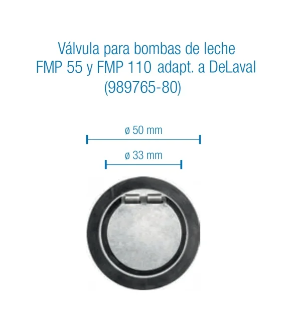 Válvula para bomba de leche FMP 55 y FMP 110 adapt. delaval ( 967164-01)