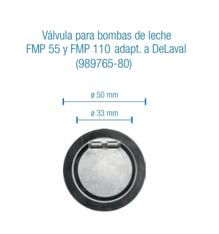 Válvula para bomba de leche FMP 55 y FMP 110 adapt. delaval ( 967164-01)