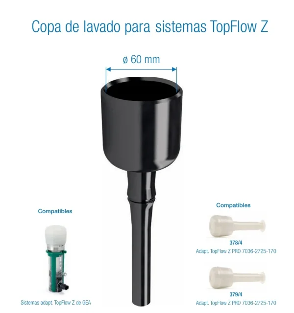 Copa de lavado para sistema de ordeño topflow Z pro ( cabras )