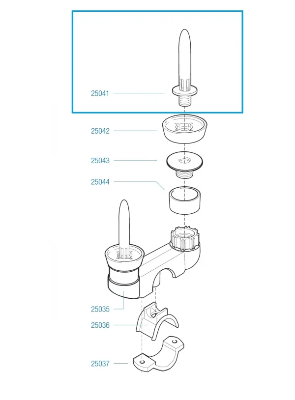 Componentes para juego de lavado adapt.  DeLaval Velas 38/40 mm