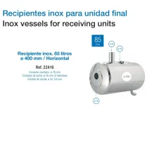 Recipiente Inox 85 Litros para Leche |  Acero Inoxidable