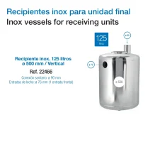 Recipiente Inox 125 Litros para Leche | Acero Inoxidable