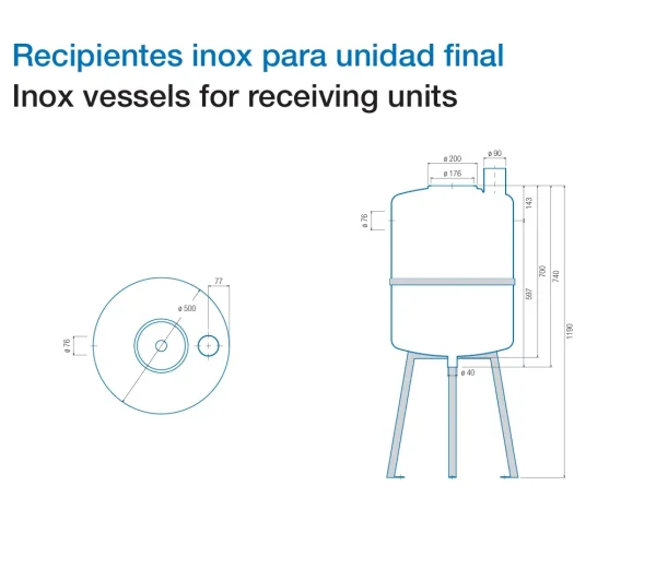 Recipiente Inox 125 Litros para Leche | Acero Inoxidable