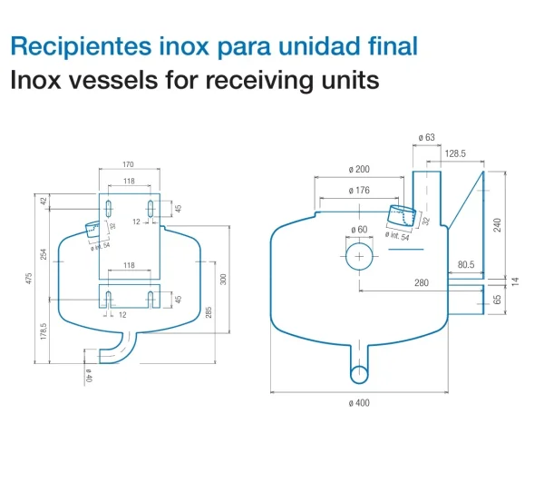 Recipiente Inox 27 Litros para Leche | Cubo Acero Inoxidable