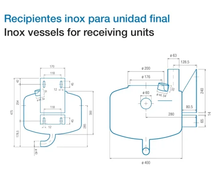 Recipiente Inox 27 Litros para Leche | Cubo Acero Inoxidable