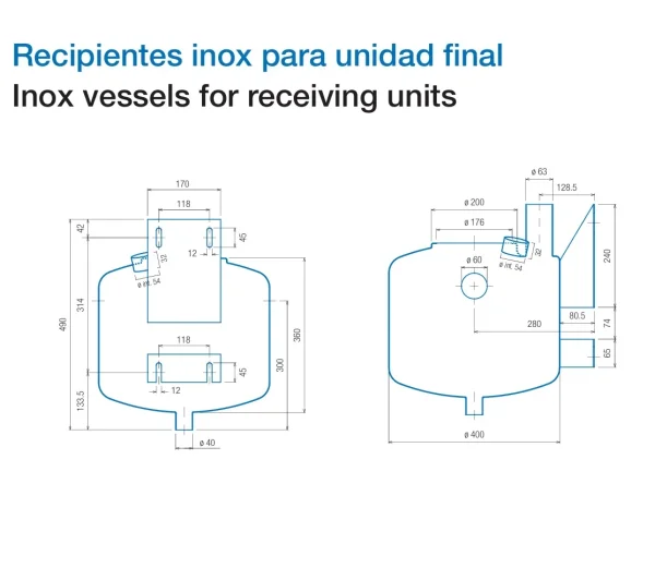 Recipiente Inox 35 Litros para Leche | Cubo Acero Inoxidable