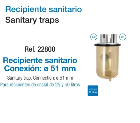 Recipiente Sanitario de Cristal para Ordeño | Unidad Final